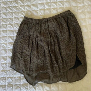Raquel Allegra leopard mini skirt